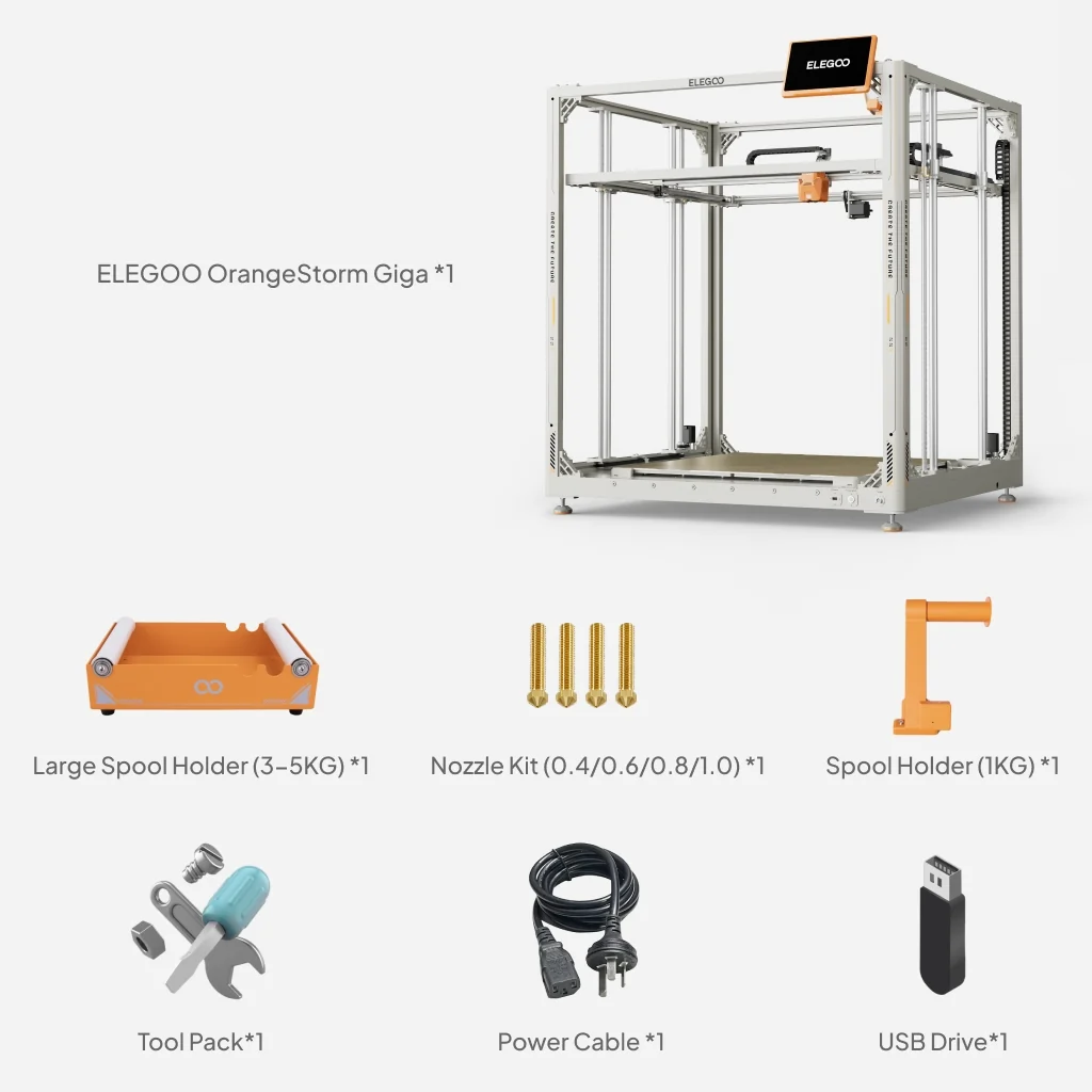 Elegoo OrangeStorm Giga Large-Format 3D Printer (M-STC-Q8SV)