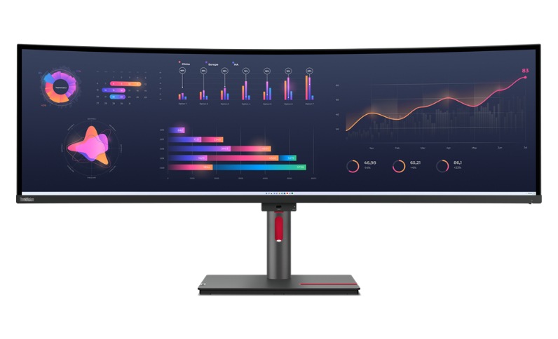 Lenovo ThinkVision P49w-30 49-Inch Dual QHD Monitor (63DBRAR1US)