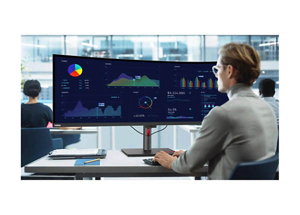 Lenovo ThinkVision P49w-30 49-Inch Dual QHD Monitor (63DBRAR1US)