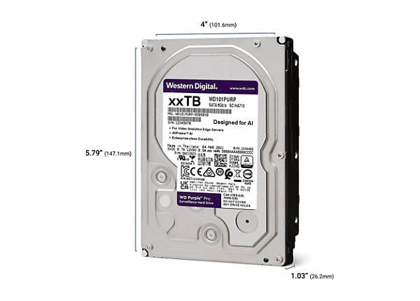 WD Purple Pro 24TB SATA Internal Hard Drive (WD241PURP)