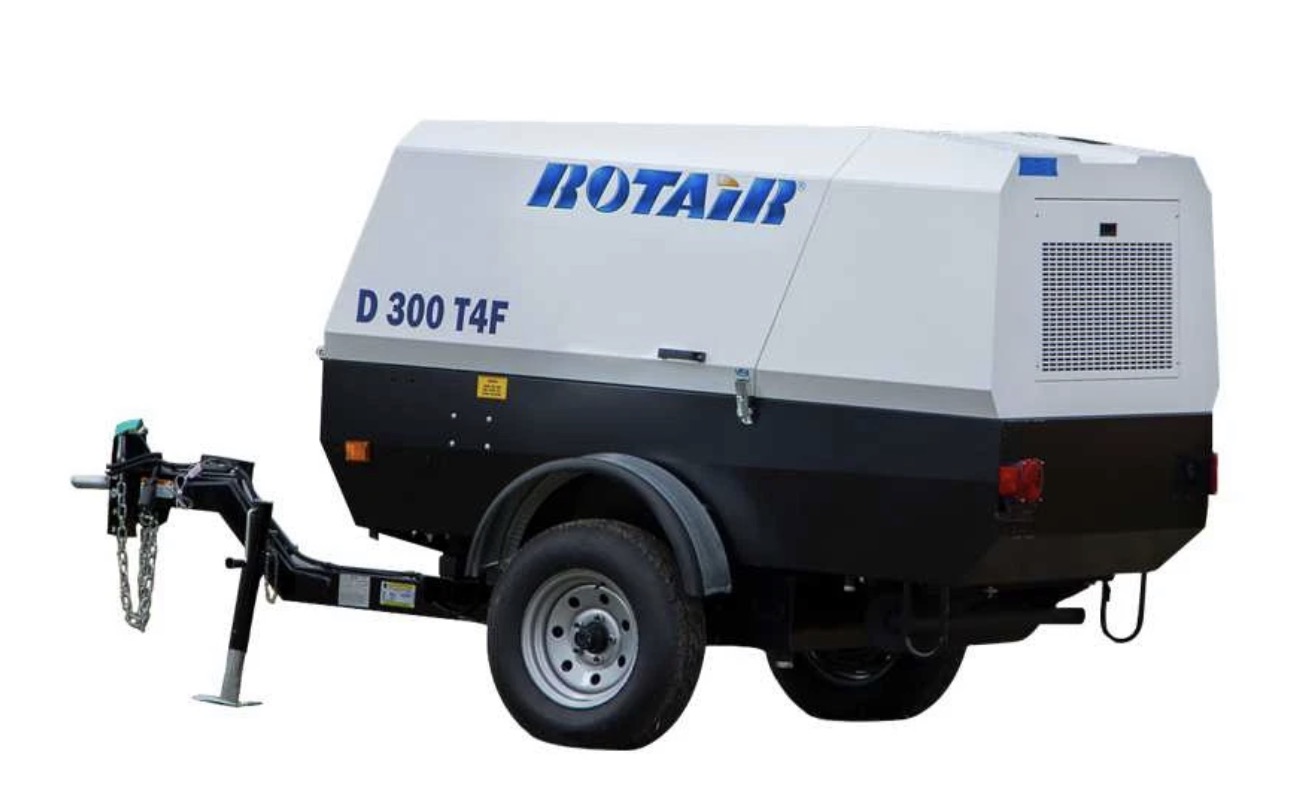 ELGi 73.6HP Portable Diesel Rotary Screw Air Compressor (D300T4F)