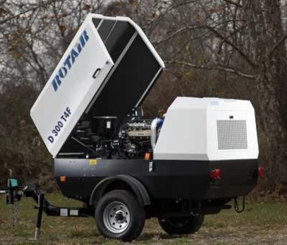 ELGi 73.6HP Portable Diesel Rotary Screw Air Compressor (D300T4F)